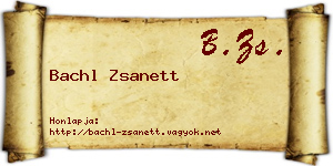 Bachl Zsanett névjegykártya